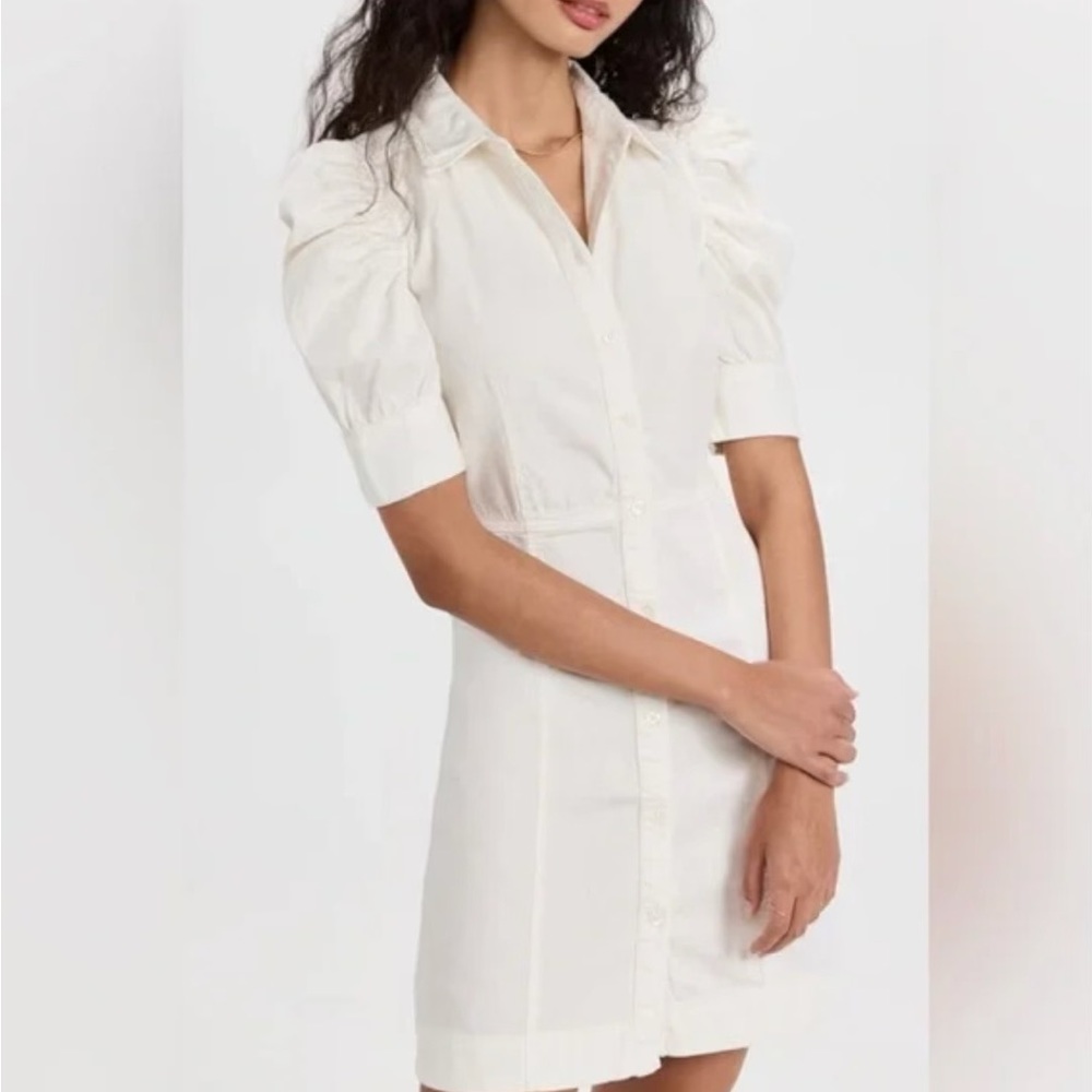 Frame Gillian Puff Sleeve Denim Dress with tags $150